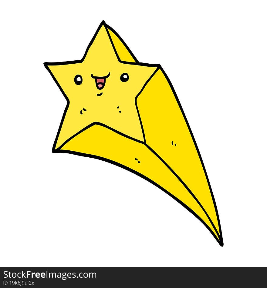 cartoon shooting star