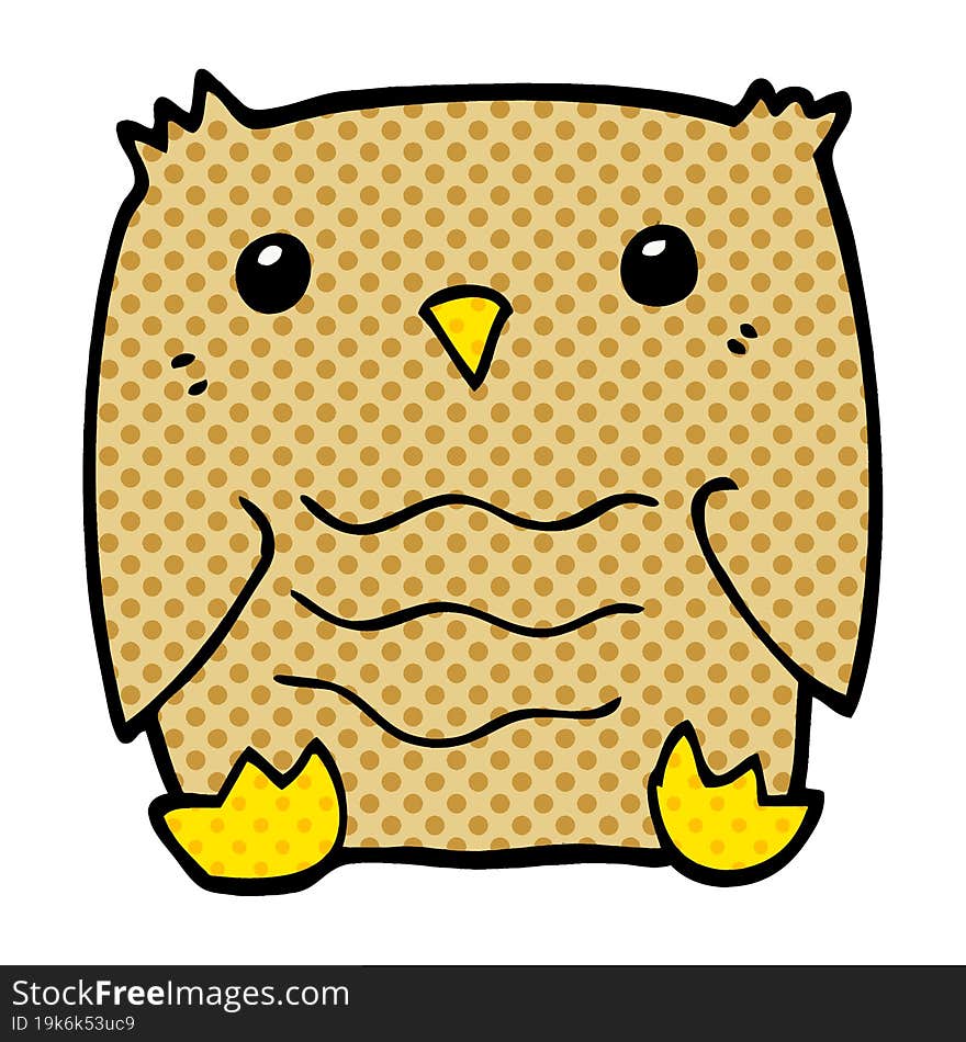 cartoon doodle owl