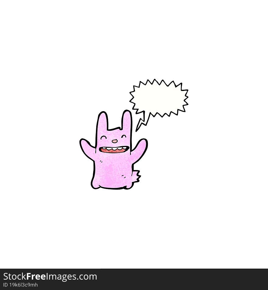 cartoon pink rabbit