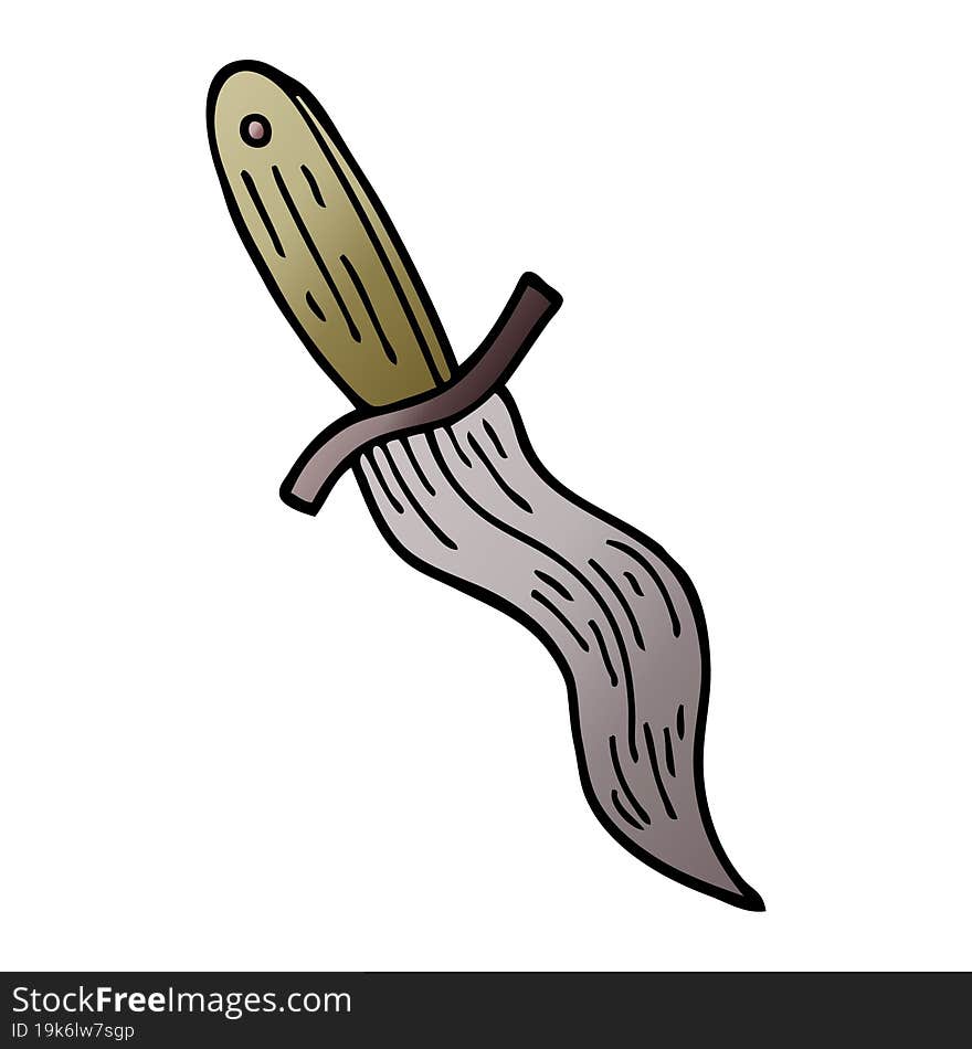 Cartoon Doodle Tattoo Dagger Symbol