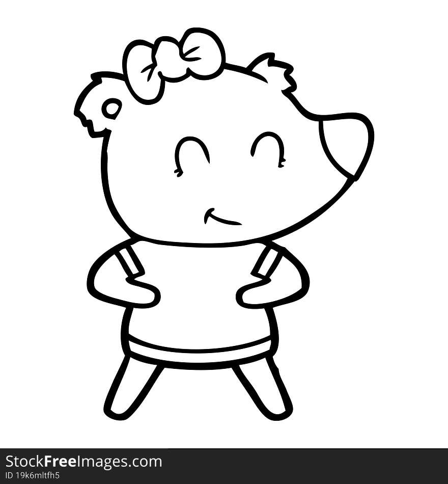 female bear cartoon. female bear cartoon