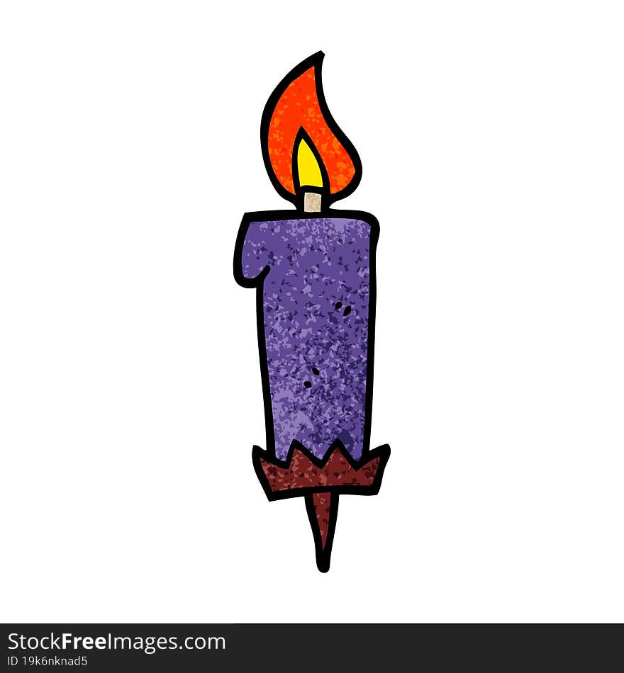 cartoon doodle birthday candle