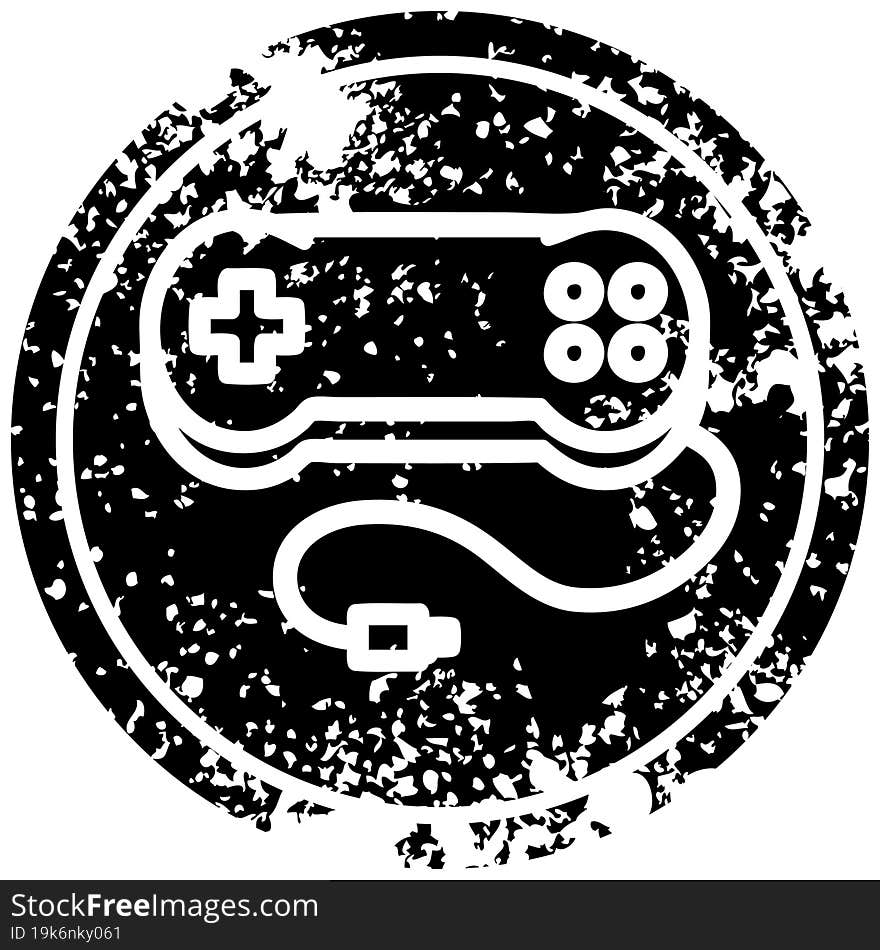 console game controller distressed icon