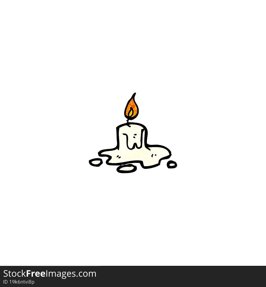 melting candle cartoon