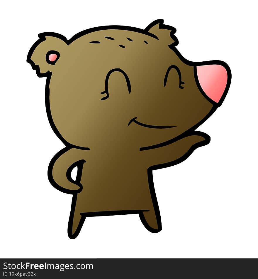 friendly bear cartoon. friendly bear cartoon