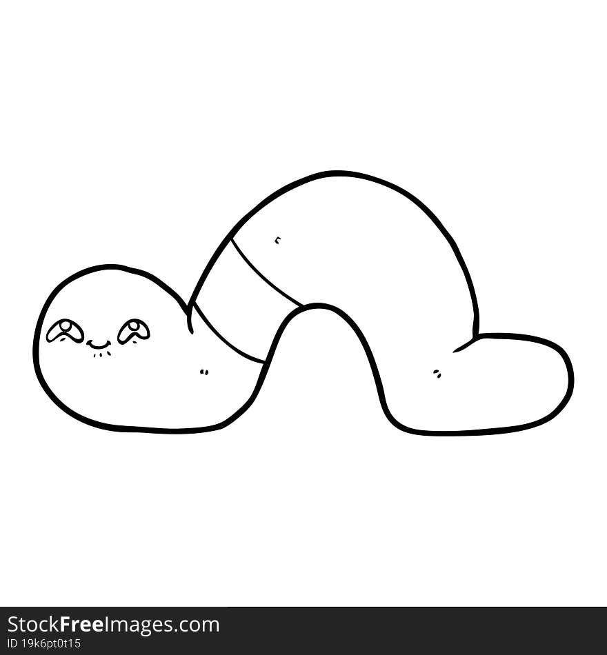 cartoon worm. cartoon worm