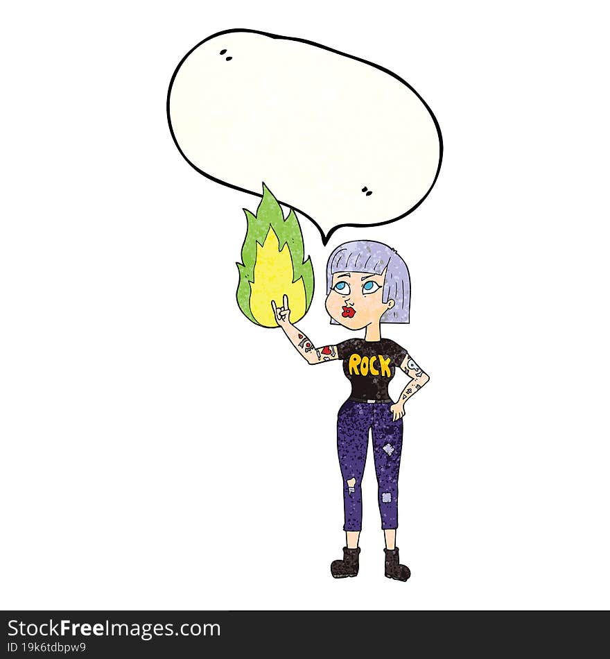 texture speech bubble cartoon rock girl