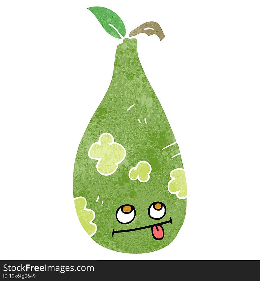 retro cartoon pear