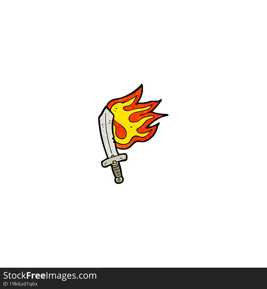 Flaming Sword Cartoon