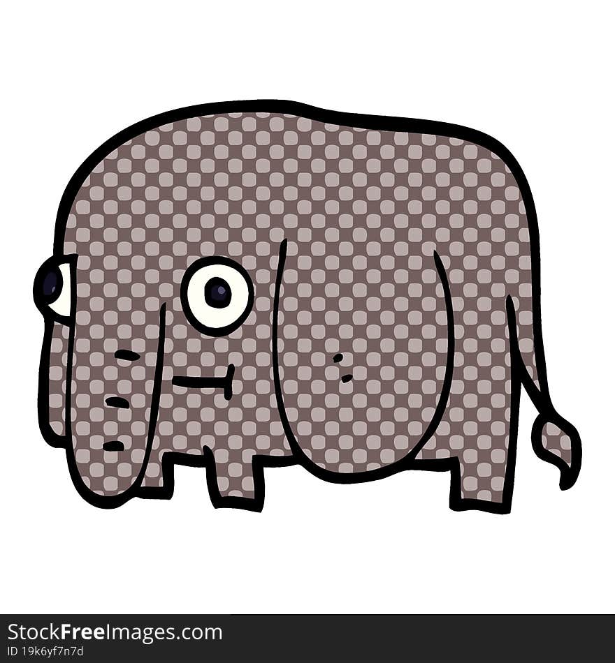 cartoon doodle elephant