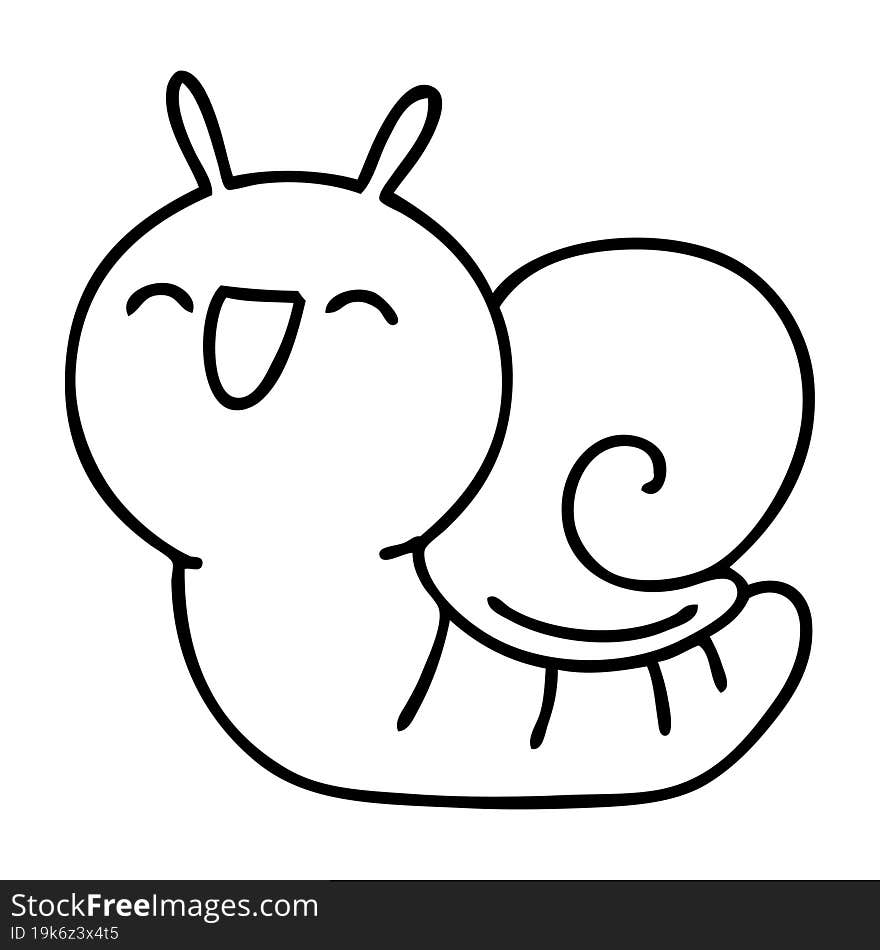 Cute Cartoon Snail