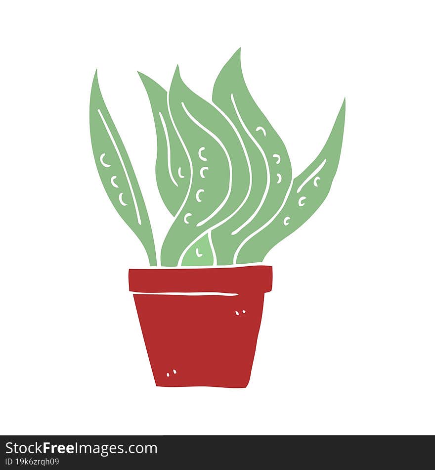 cartoon doodle house plant