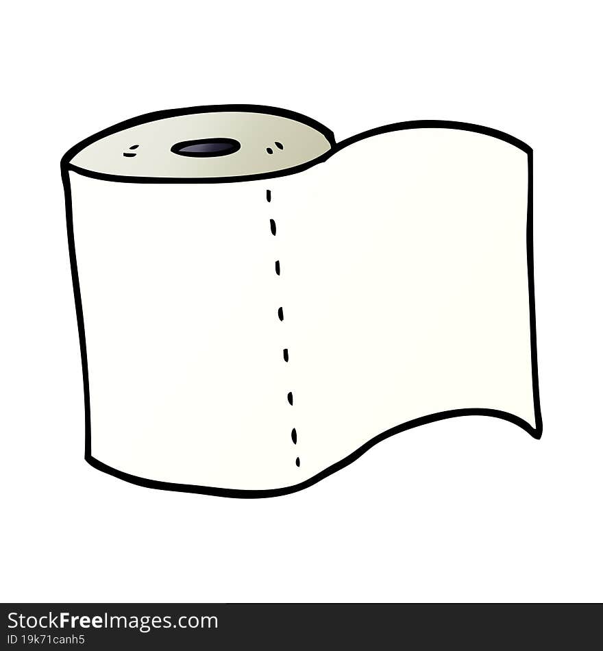 cartoon doodle toilet roll