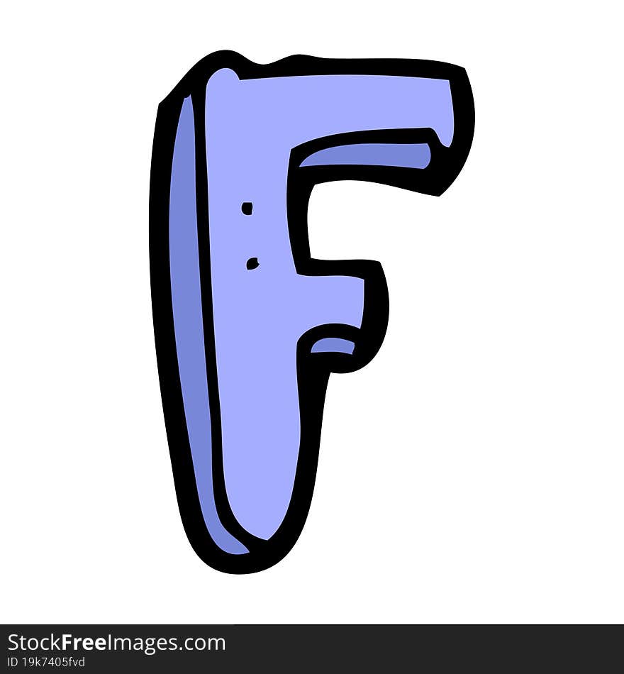 cartoon letter F