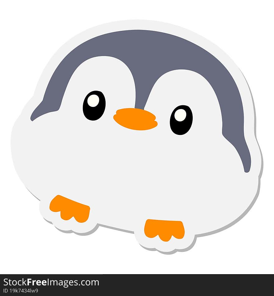 cute christmas penguin sticker