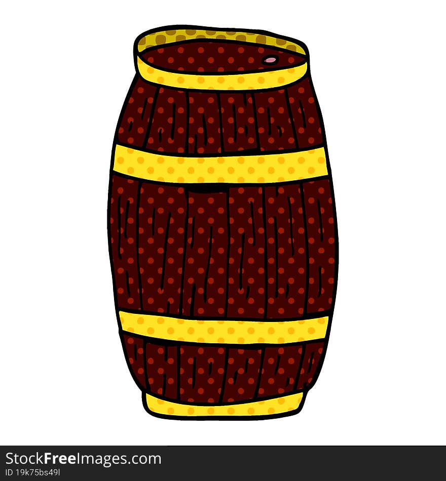 cartoon doodle of a barrel