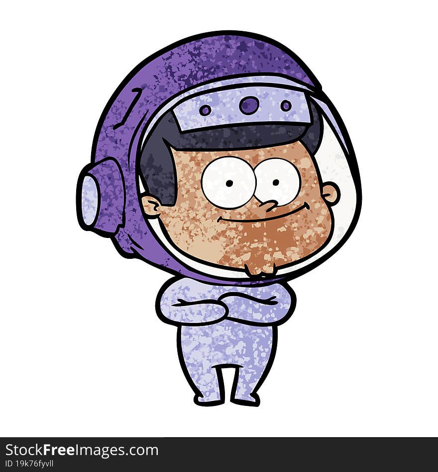 happy astronaut cartoon. happy astronaut cartoon