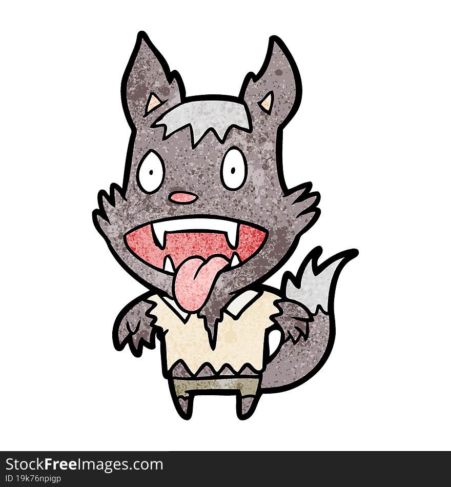 cartoon halloween werewolf. cartoon halloween werewolf