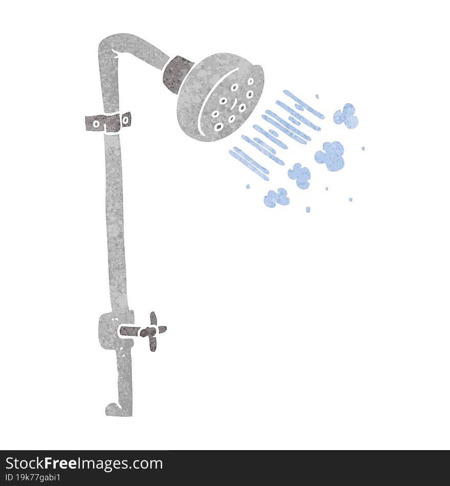 retro cartoon shower