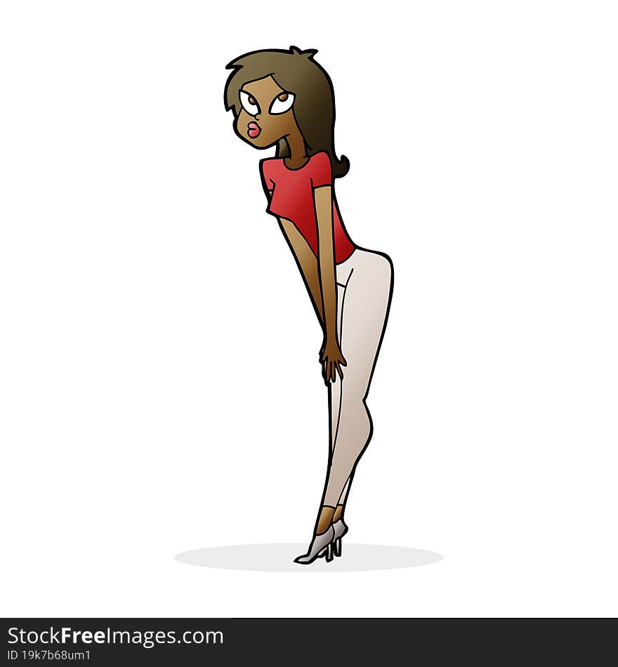 Cartoon Attractive Girl