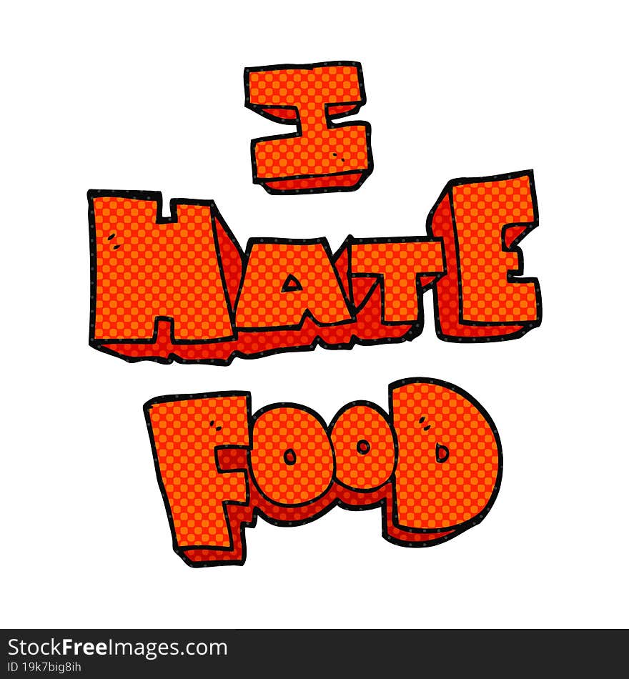 cartoon i hate food symbol