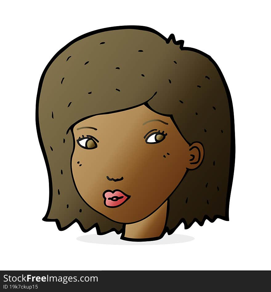 Cartoon Female Face