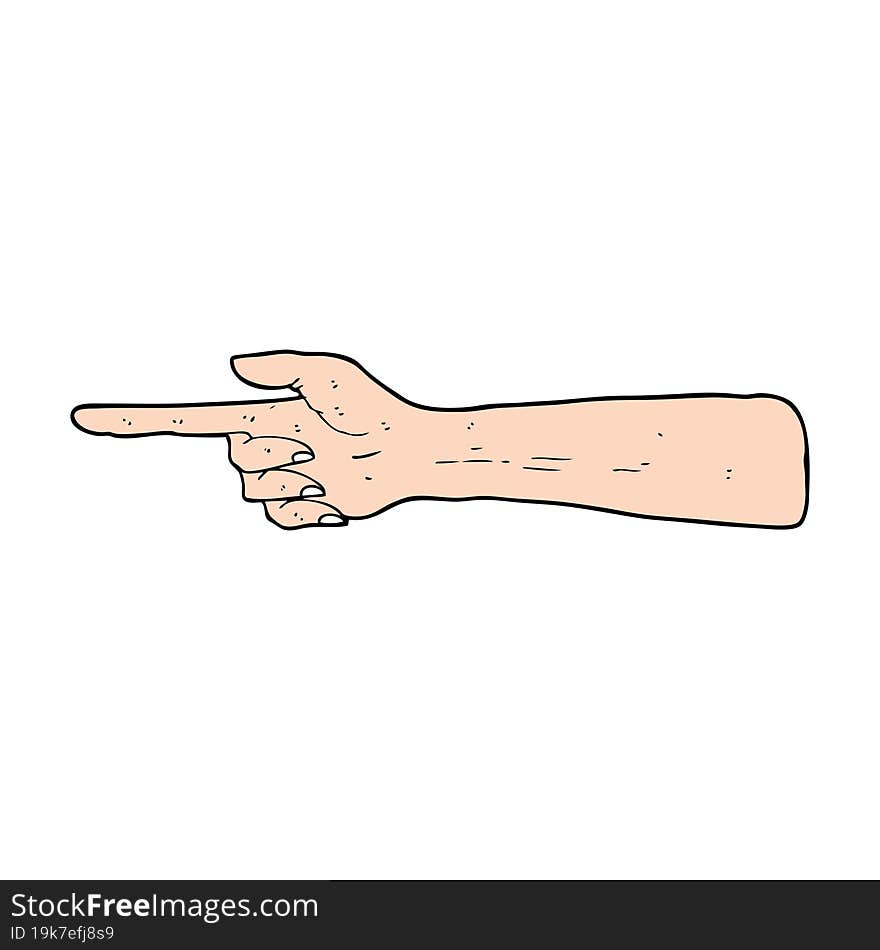 pointing hand cartoon