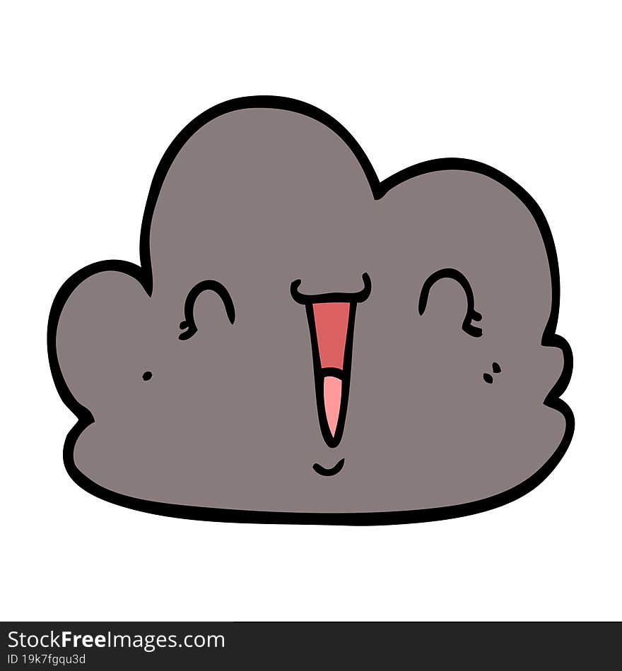 cartoon happy cloud