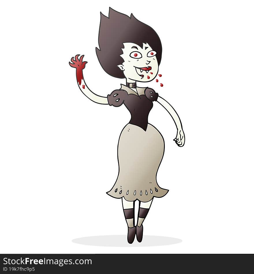 cartoon blood sucking vampire girl