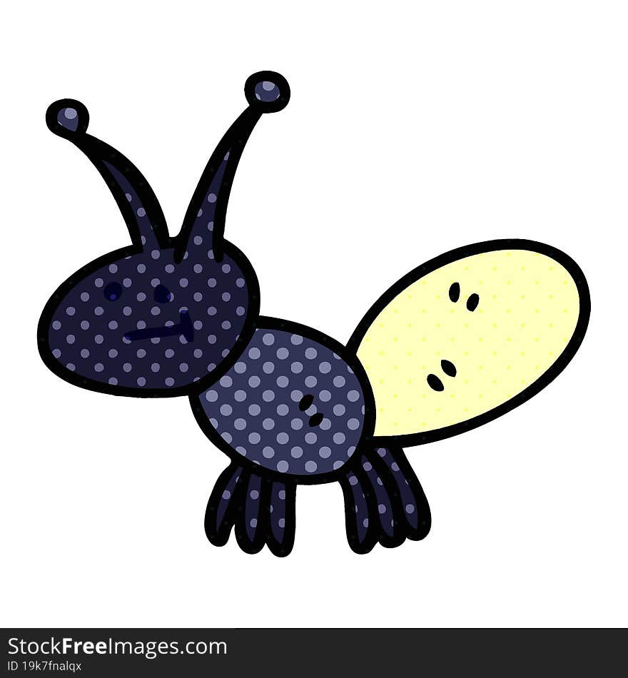 Quirky Comic Book Style Cartoon Light Bug