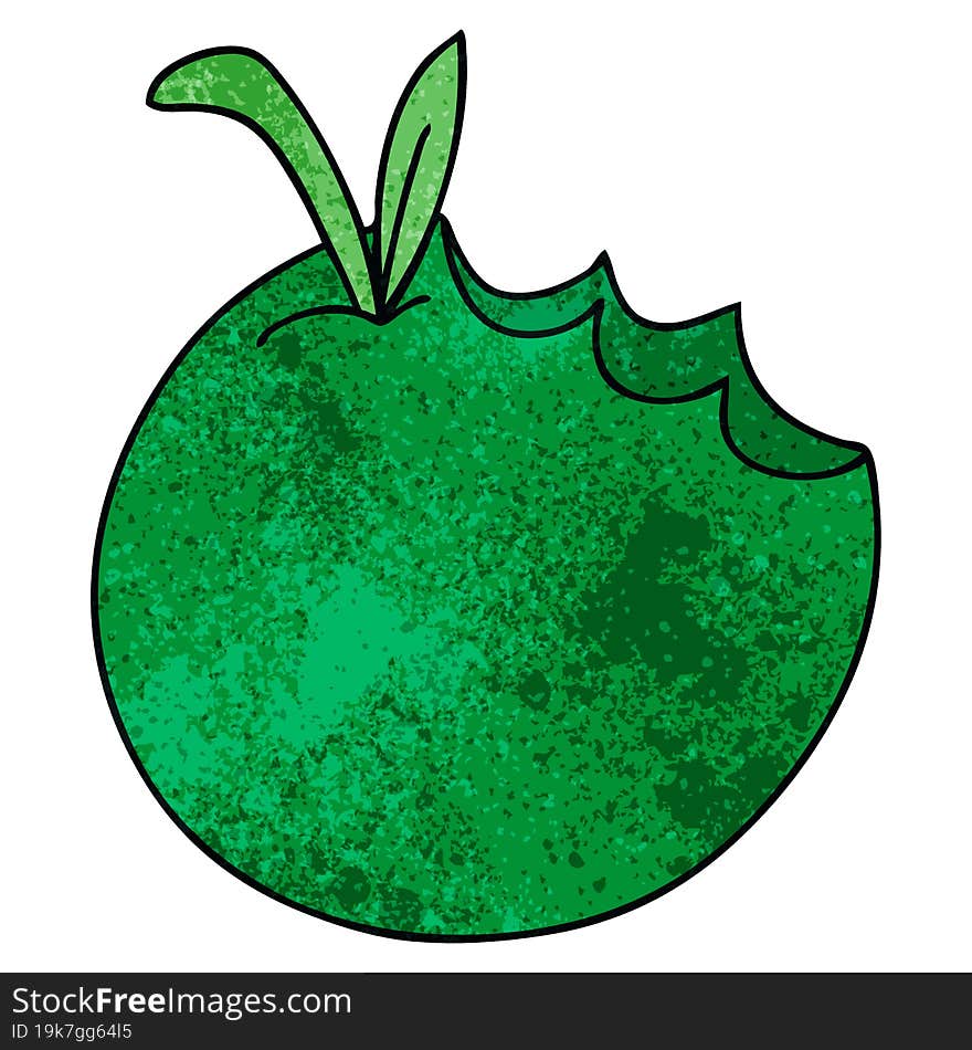 quirky hand drawn cartoon apple