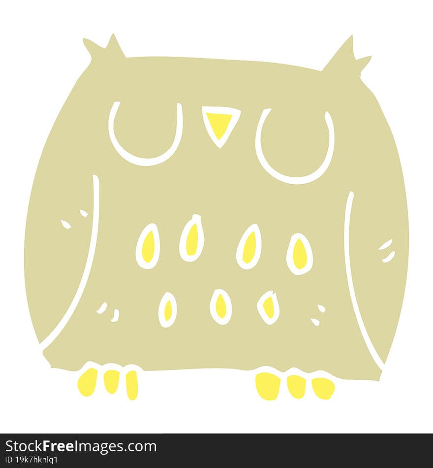 cartoon doodle happy owl