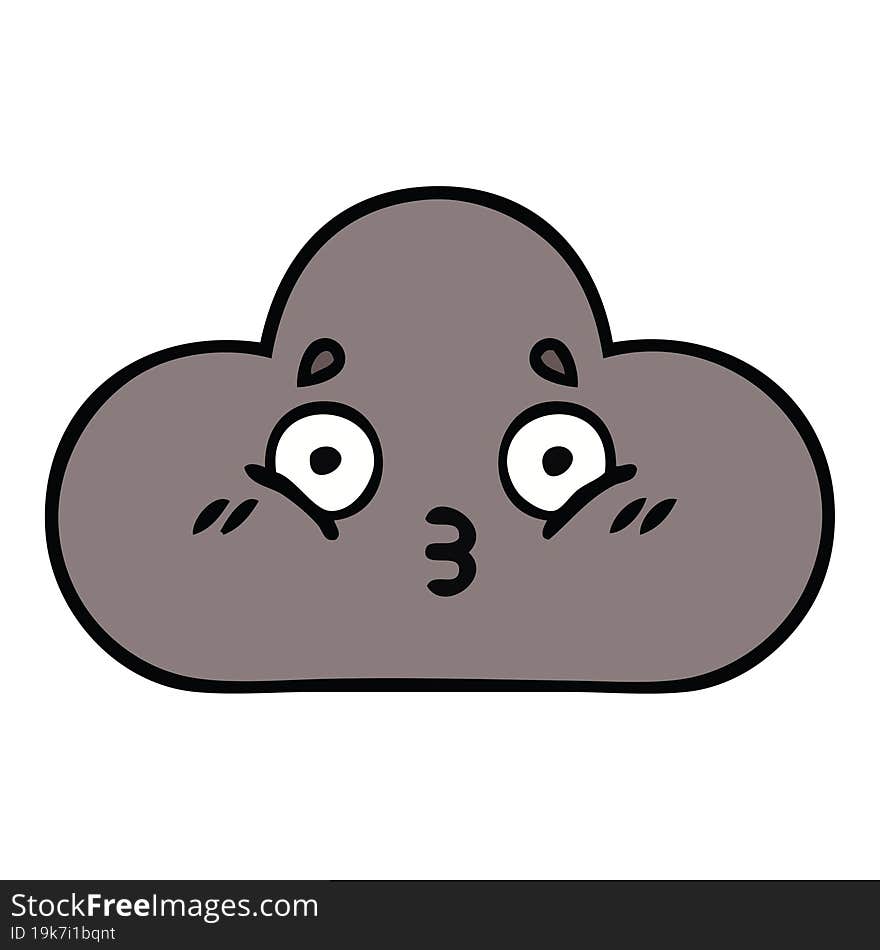 Cute Cartoon Storm Cloud