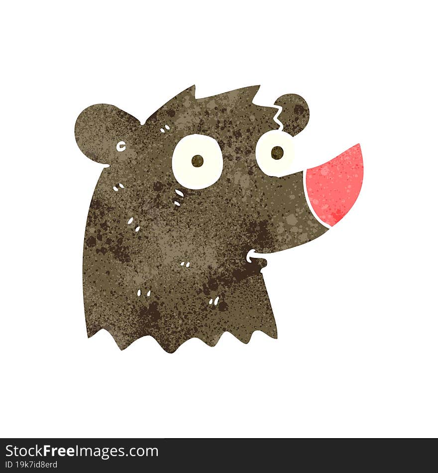 retro cartoon bear