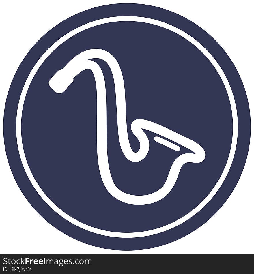 musical instrument saxophone circular icon