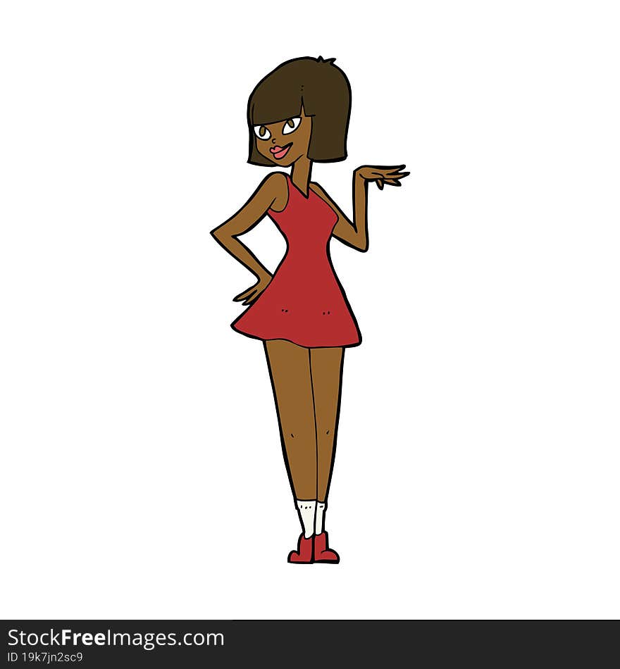 cartoon pretty woman