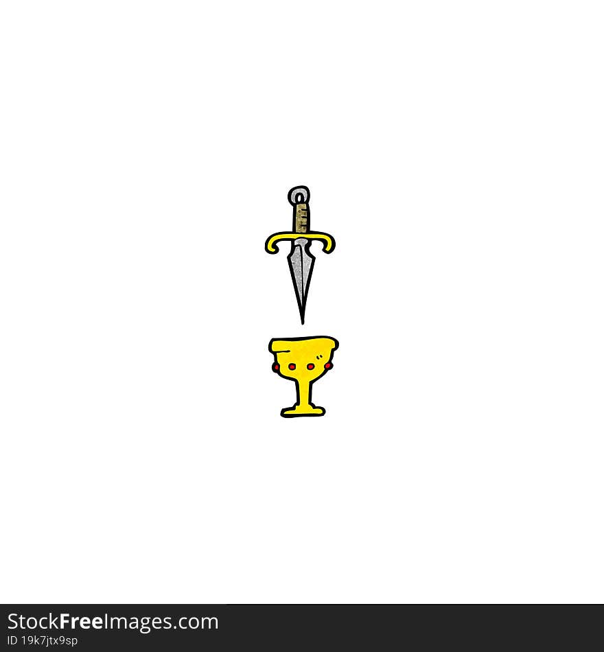 cup and dagger cartoon