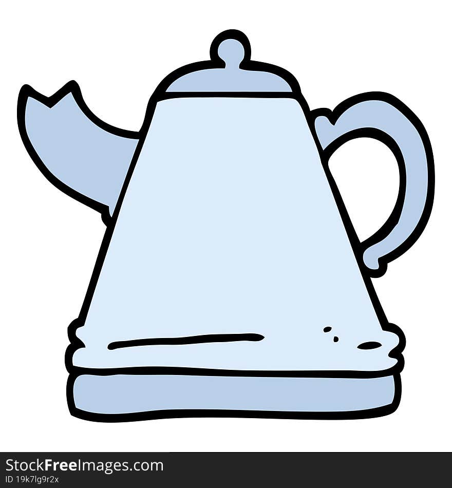 Hand Drawn Doodle Style Cartoon Kettle