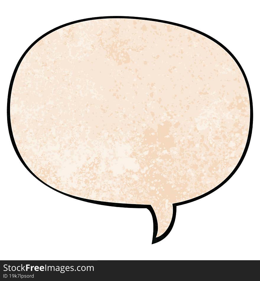 cartoon speech bubble in retro texture style with speech bubble in retro texture style