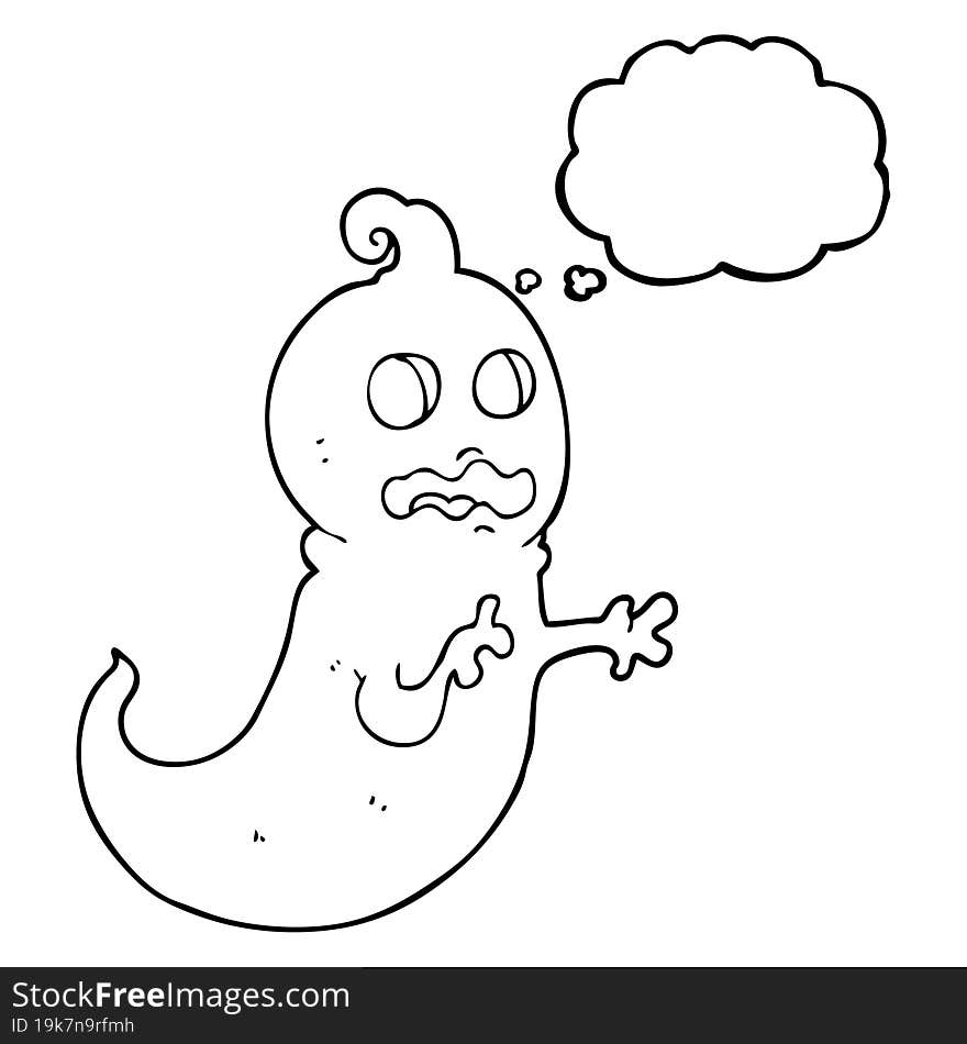 Thought Bubble Cartoon Ghost