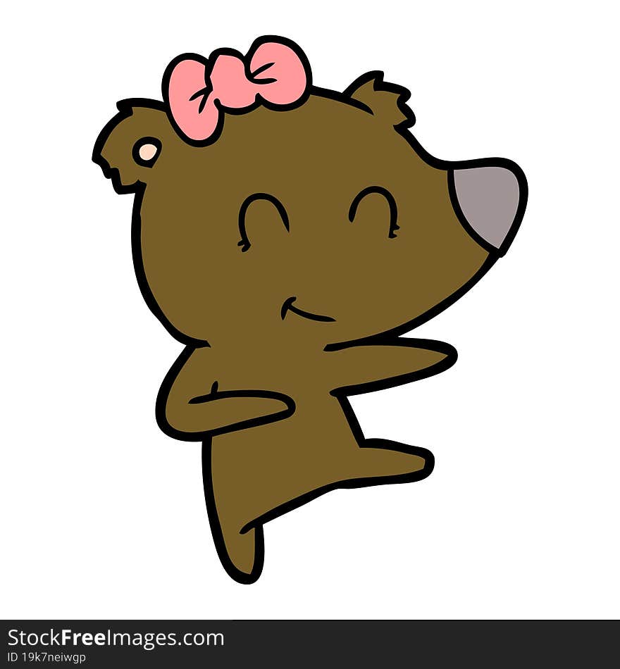 female bear cartoon. female bear cartoon