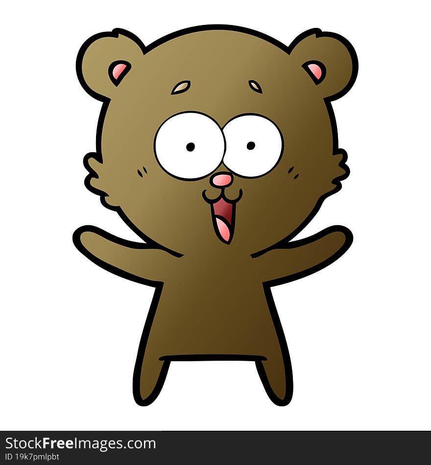 laughing teddy  bear cartoon. laughing teddy  bear cartoon