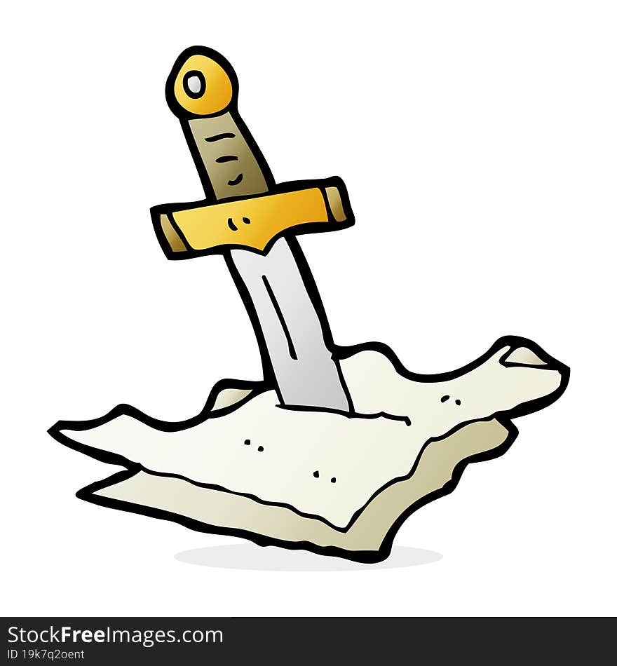 Cartoon Dagger In Maps