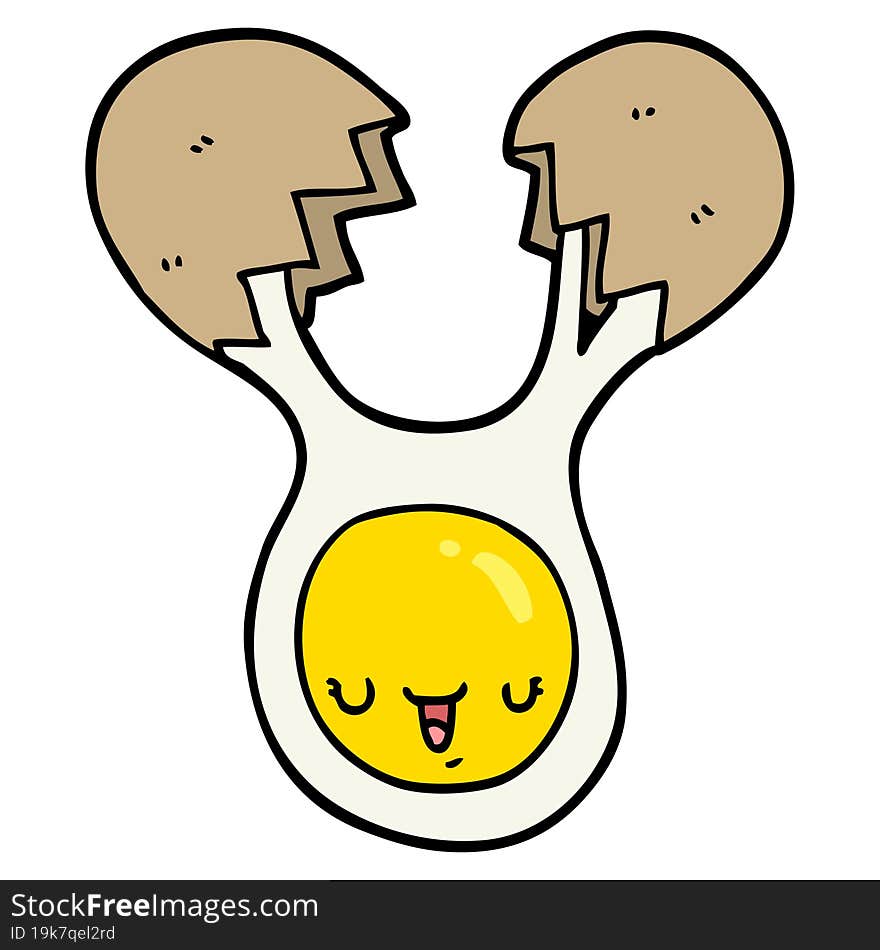 cartoon cracked egg