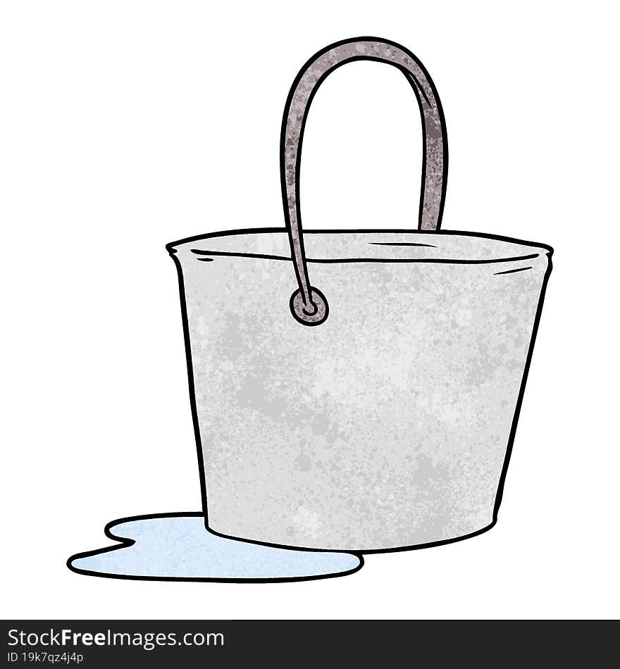 cartoon bucket of water. cartoon bucket of water