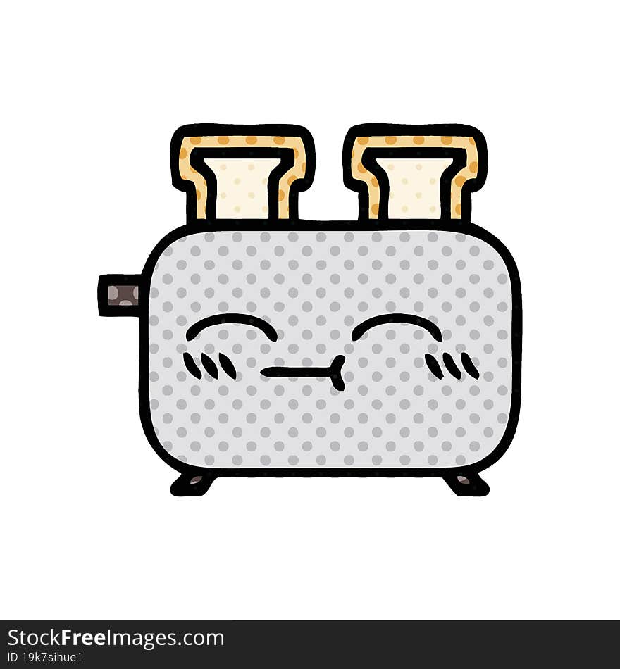 comic book style cartoon of a of a toaster