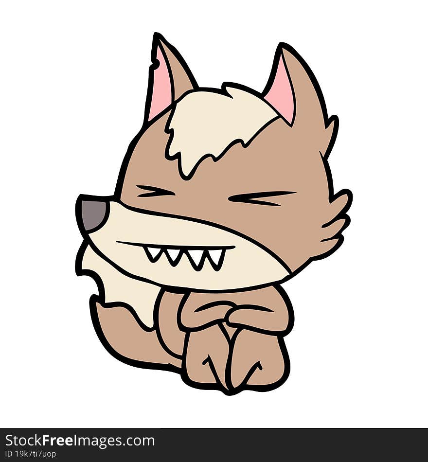 angry wolf cartoon. angry wolf cartoon