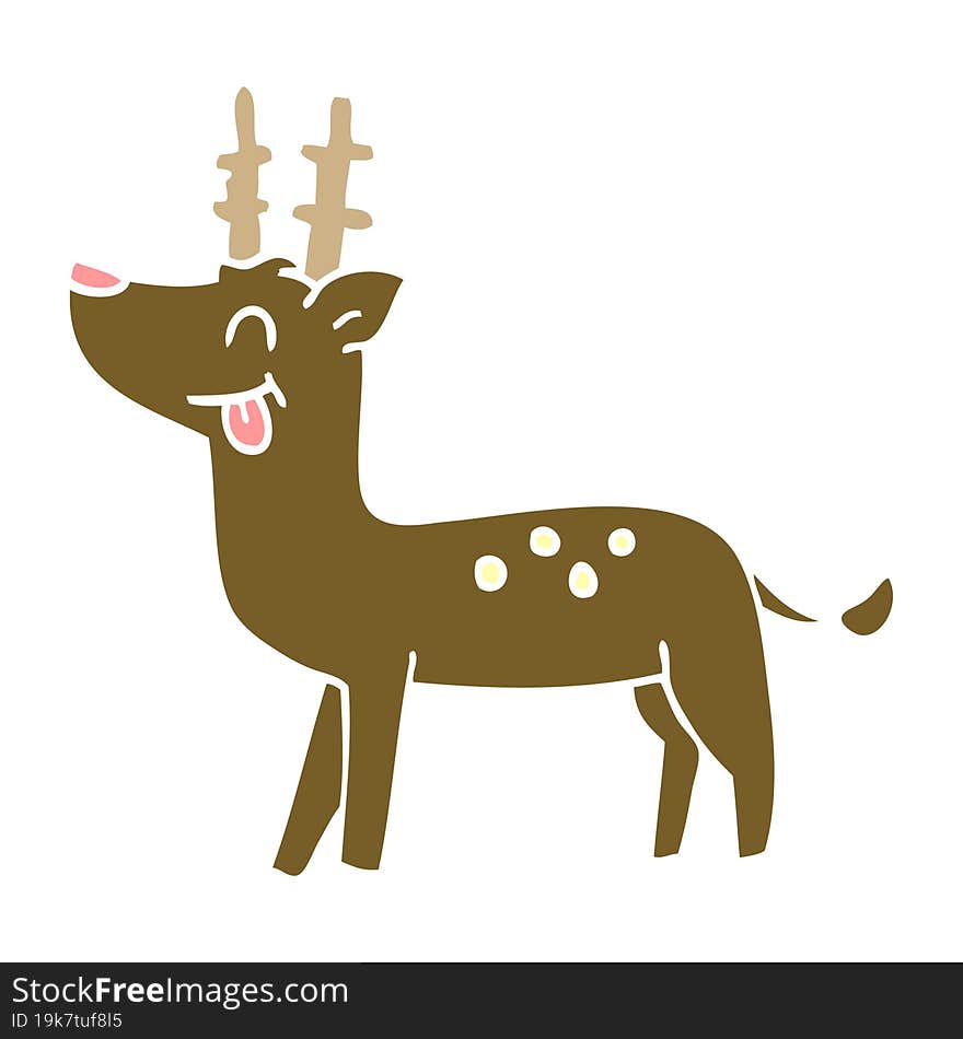 cartoon doodle happy deer