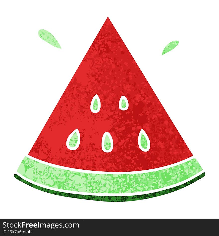 quirky retro illustration style cartoon watermelon