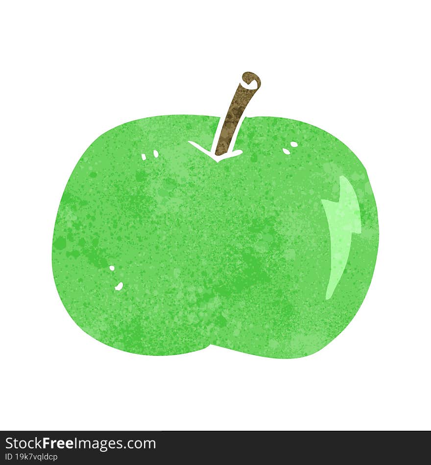 cartoon shiny apple